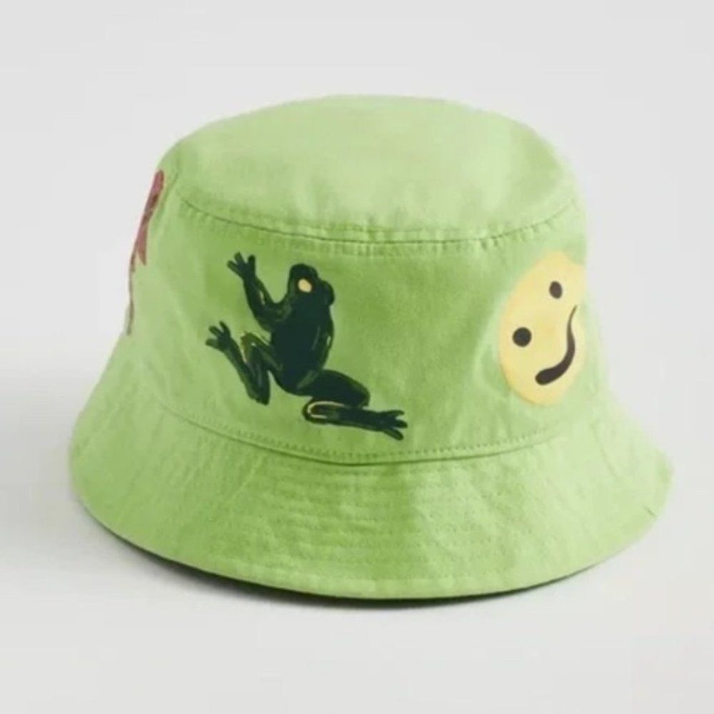 Urban Outfitters Coney Island Picnic Printed Icon Bucket Hat in Green NWOT $35